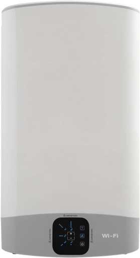 Ariston Velis Wifi - Încălzitor electric de apă plat, consum redus, 50 litri, încălzitor electric de apă orizontal și vertical 50,6x27,5x77,6 cm, fabricat pentru instalare în Spania