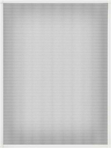 Amig - Plasă de țânțari glisantă pentru ferestre - Plasă din aluminiu alb și fibră de sticlă gri - Reglabilă și decupabilă - Instalare rapidă pe profilul ferestrei - Protecție împotriva insectelor - 70 x 130 cm