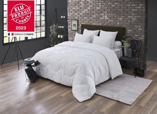 DODO - Pilotă de greutate medie 220x240 cm - Potrivită pentru 2 persoane - Anti-acarieni - Material 100% poliester reciclat - Umplutură din poliester sintetic Thermolite cu protecție la in - Lavabilă la mașină la 40°C