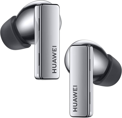HUAWEI FreeBuds Pro - Căști Bluetooth fără fir cu anulare inteligentă a zgomotului, sistem cu 3 microfoane, încărcare wireless rapidă, argintii, dimensiuni mici