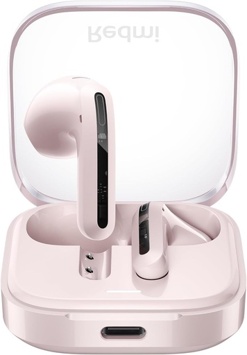 XIAOMI Redmi Buds 6 Active - Căști wireless, anulare zgomot, ușoare, autonomie baterie până la 36 de ore, Bluetooth 5.3, roz (versiunea ES)