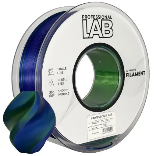 Filament imprimanta 3D Silk PLA Tri Color Blue Green Purple - Prof. Lab 1.75mm 1KG