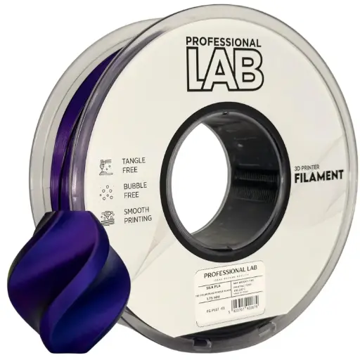 Filament imprimanta 3D Silk PLA Tri Color Blue Purple Black - Prof. Lab 1.75mm 1KG