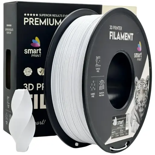 Filament imprimanta 3D PETG White - Smart Print 1.75mm 1KG