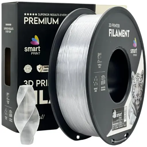 Filament imprimanta 3D PETG Transparent - Smart Print 1.75mm 1KG