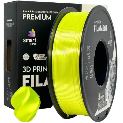 Filament imprimanta 3D Silk PLA Yellow - Smart Print 1.75mm 1KG
