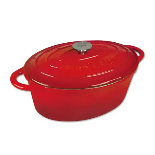 Oala ovala din fonta emailata KING Hoff 30cm 4.5l inductie KH-1530