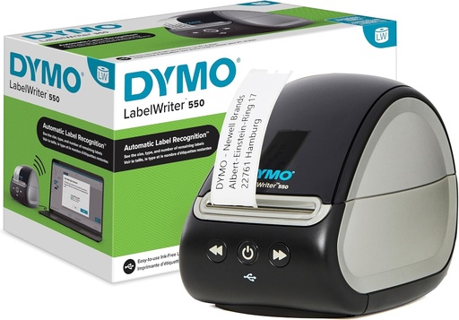 DYMO LabelWriter 550 Imprimantă de Etichete Termică, Recunoaștere Automată, Priză UE