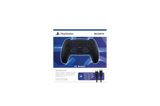 Sony DualSense Controller Wireless PS5, Midnight Black + Cablu USB pentru PC