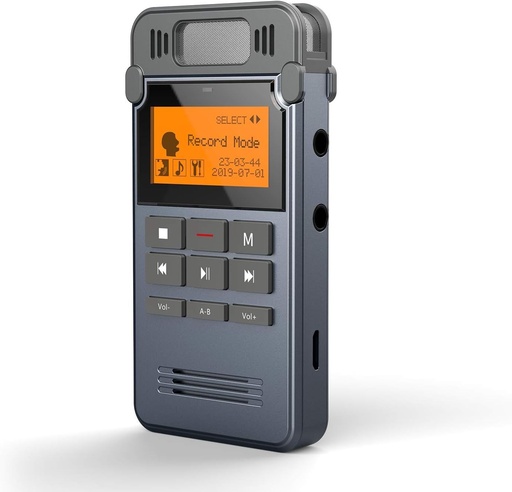 CoOAU Reportofon Digital 8GB Reîncărcabil, MP3, Display Mare, pentru Conferințe și Interviuri
