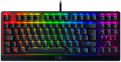 Razer BlackWidow V3 Tenkeyless (Comutator Galben) - Tastatură de gaming compactă cu comutatoare mecanice (taste ABS, iluminare RGB Chroma), Configurație spaniolă - Negru