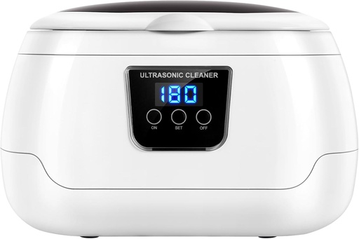 Curățător cu ultrasunete Uten 600ml, curățător cu ultrasunete din oțel inoxidabil, curățător cu ultrasunete de uz casnic, curățător cu ultrasunete portabil pentru ochelari, bijuterii, ceasuri