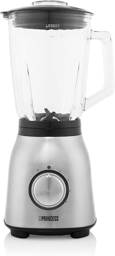 Blender electric de masă Princess 01.212091.01.001, 1000 W, 1,5 litri, oțel inoxidabil, 4 viteze, oțel inoxidabil periat