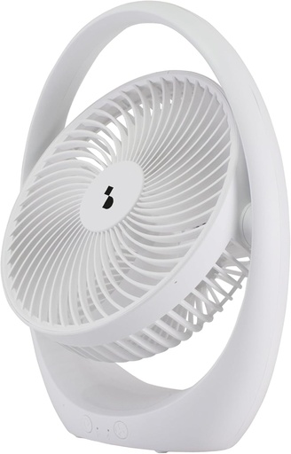 Ventilator de masă reîncărcabil BEPER P206VEN425 cu lumină LED, ventilator portabil cu 3 viteze, lumină de noapte cu 2 intensități, autonomie a bateriei de 5 ore, înclinare reglabilă, USB