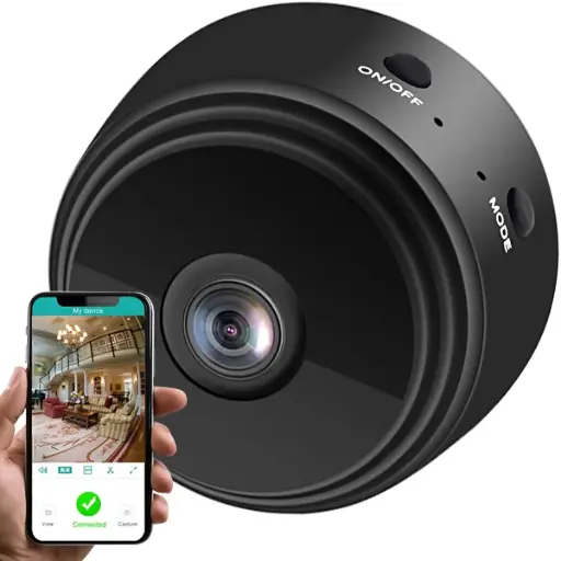 Mini cameră spion Full HD cu detectare Wi-Fi infraroșu