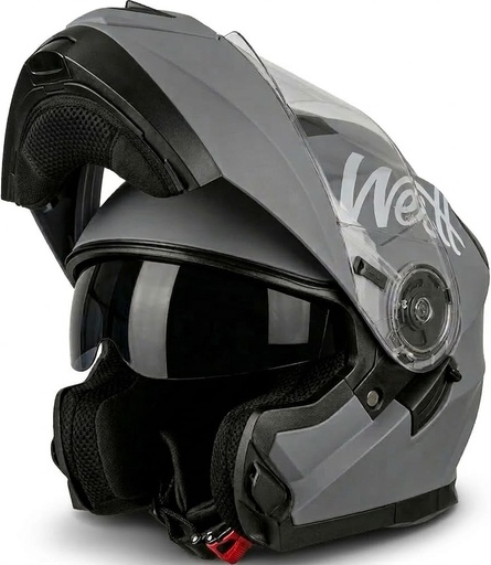 Cască de motocicletă WESTT Torque X Flip-Up cu vizieră dublă, certificată ECE (S-XL)