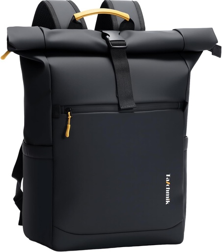 Rucsac impermeabil Rolltop pentru bărbați și femei, rucsac pentru laptop de 17 inch, negru, L, casual