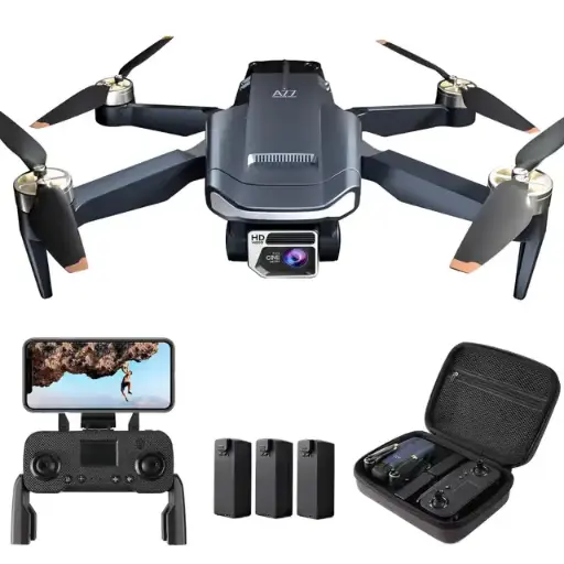 Dronă de supraviețuire cu motor fără perii, rază lungă de acțiune de 800 de metri cameră 4K HD, quadcopter CHUBORY A77 WiFi, urmărire automată, planare automată (3 baterii)