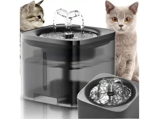 Fântână automată pentru pisici și câini de 2 L, cu filtru de cărbune și dozator de apă, fântână pentru pisici, fântână de apă, bol de băut