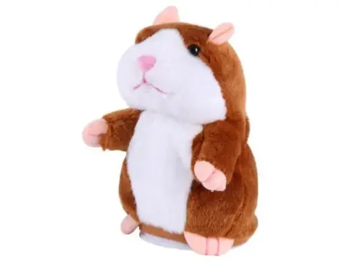 Jucărie de pluș hamster vorbitor, care repetă cuvintele, jucărie electronică pentru animale de companie, bebeluși și copii, cu funcție de repetare, hamster de pluș vorbitor, cadou