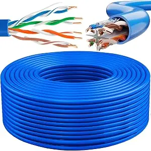 [E553] Cablu de rețea UTP CAT 5E 300m pereche torsadată / Cablu de rețea externă UTP PE solid Cat 5e 300m