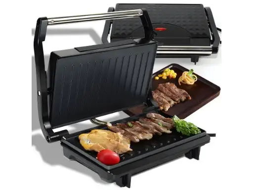 [E345] Grill electric de contact, pliabil, toaster, panini, 750 W