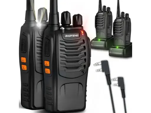 [E260] Set 2 stații walkie-talkie Baofeng BF-888S, 16 canale, rază de până la 8 km