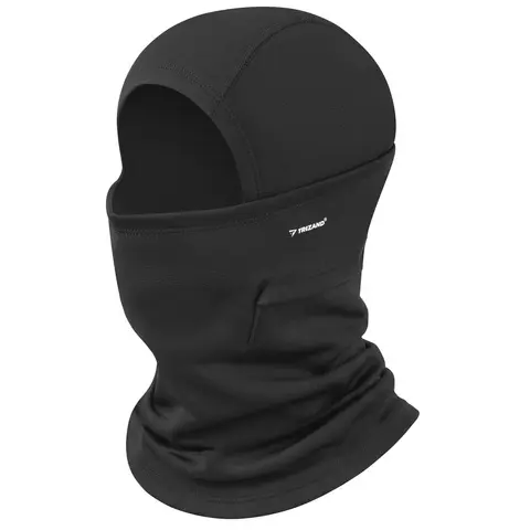 Set de fular și căciulă de iarnă, cagula Trizand negru