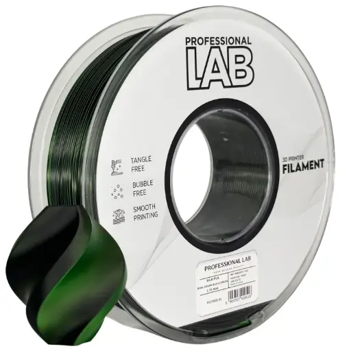 Filament imprimanta 3D Silk PLA Dual Color Black Green - Prof. Lab 1.75mm 1KG