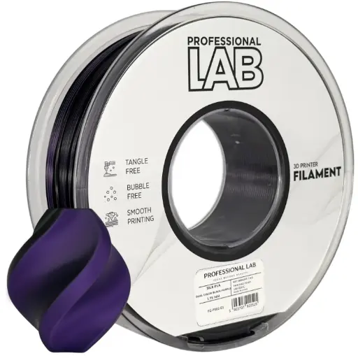 Filament imprimanta 3D Silk PLA Dual Color Black Purple - Prof. Lab 1.75mm 1KG