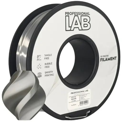 Filament imprimanta 3D Silk PLA Silver - Prof. Lab 1.75mm 1KG