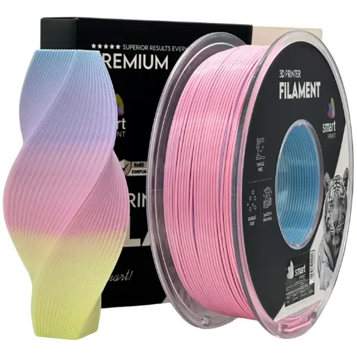 Filament imprimanta 3D Silk PLA Rainbow Light Color - Smart Print 1.75mm 1KG