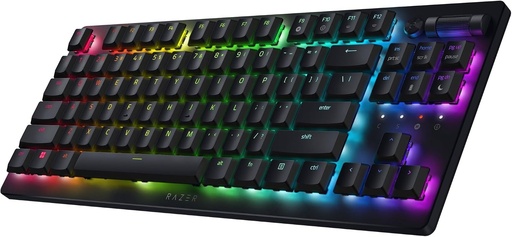 Tastatura Razer DeathStalker V2 Pro Tenkeyless (Comutator rosu) - Tastatura optica fara fir pentru jocuri cu profil redus (Comutatoare optice liniare, HyperSpeed ​​​​Wireless