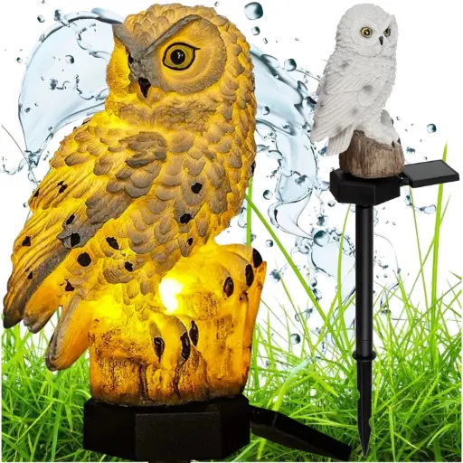 Lampă solară de grădină în formă de bufniță Gardlov