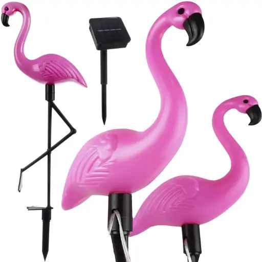 [00021151] Set 3 lămpi solare de grădină flamingo Gardlov
