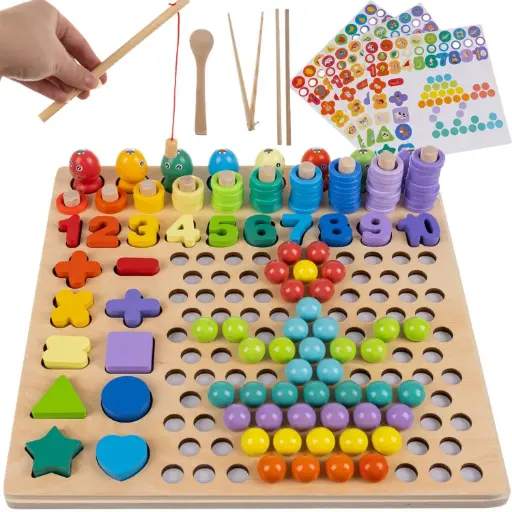 [00017252] Puzzle din lemn cu mărgele DU17