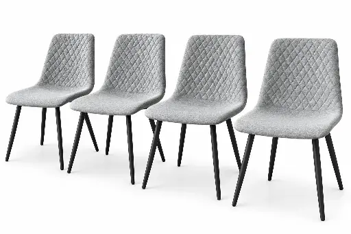 Set 4 scaune dining gri - Nevada 