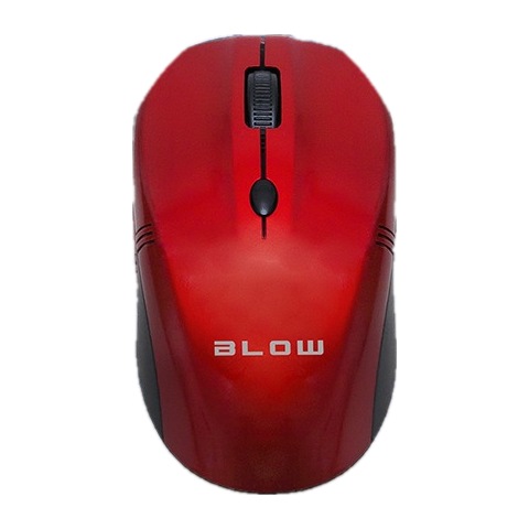 [84-003] Mouse optic wireless Blow MB-10 roșu, 2,4 GHz, 1000/1200/1600 DPI, receptor USB nano, ambidextru