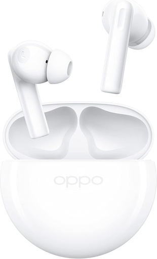 OPPO Enco Buds2, Casti True Wireless, Bluetooth 5.2, In-Ear, Reducere zgomot, Comenzi tactile, Baterie reincarcabila, Audio binaural, Sunet clar, Mod joc, [Versiunea italiana], Alb
