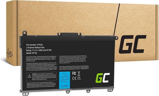 Baterie Green Cell(R) HT03XL pentru HP 14-CK0203NG 14-CK1203NG 14-CM0200NG 15-DA0001NG 15-DA0003NG 15-DA0308NG 15-DB0003NG 15-DB0200NG 15-DB0200NG 15-DB0200NG 15-BYNG20507-BYNG 17-CA0200NG 17-CA0204NG (3400 mAh 11,55 V)