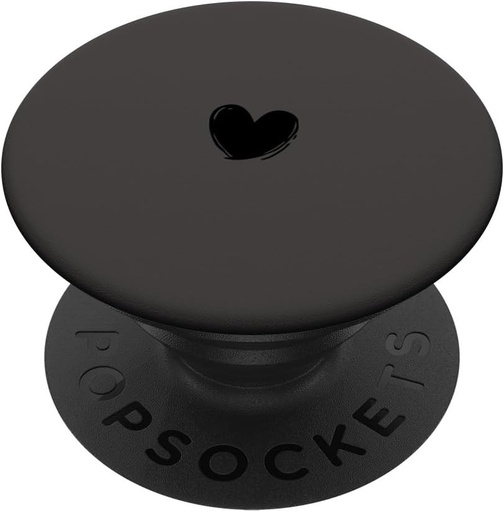 PopSockets Pop Grip: PopSockets PopSockets cu inima minimalista negru gri cu PopGrip interschimbabil