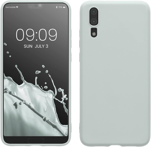 Husa kwmobile compatibila cu Huawei P20 - Husa moale din silicon TPU - Husa potrivita pentru incarcare fara fir - Cool Mint