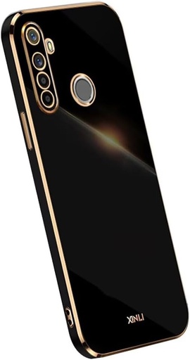 Husa din silicon Topme pentru Realme 6i / Realme 5i / Realme 5s / Realme 5 (6,52 inchi), [Husa pentru telefon in stil Golden Edge] - Negru
