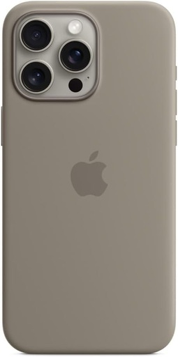 Husa din silicon Apple iPhone 15 Pro Max cu MagSafe - maro argila