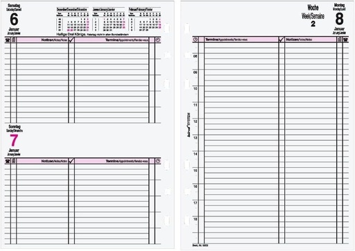 bind Calendar 2025 DIN A5 Insertii de calendar Calendar pentru intalniri Calendar zilnic 1 zi 1 pagina B550325