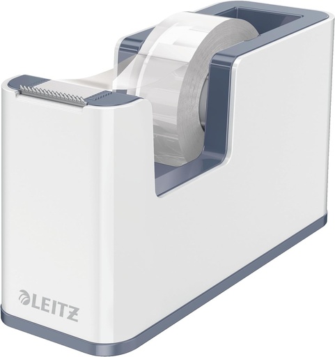 Distribuitor de banda Leitz, suport fix, distribuitor de banda incl. Banda, alb/gri, culoare duo, WOW, 53641001
