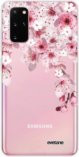 Evetane - Husa din silicon compatibila cu Samsung Galaxy S20 Plus - Protectie completa 360, Subtire si Transparenta - Husa fata si spate - Rezistenta ridicata - Cires
