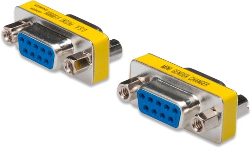 DIGITUS D-Sub 9 Gender Changer - Adaptor - cuplare cu 9 pini - mama la mama - RS-232 - RS-485 - TTL - carcasa metalica