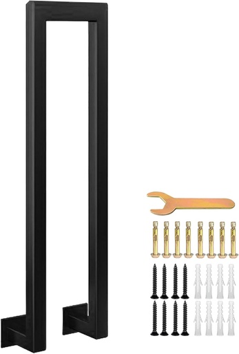 XCRFKGW Balustrada scara, balustrada laterala in forma de U, balustrada din fier forjat, balustrada decorativa pentru trepte in aer liber, balcon, coridor (90 cm)