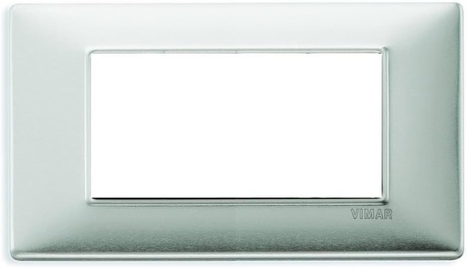Vimar 14654.81 Placa, Argintiu Periat, 4 module